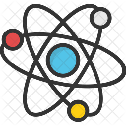 256x256 Atom Icon Of Colored Outline Style