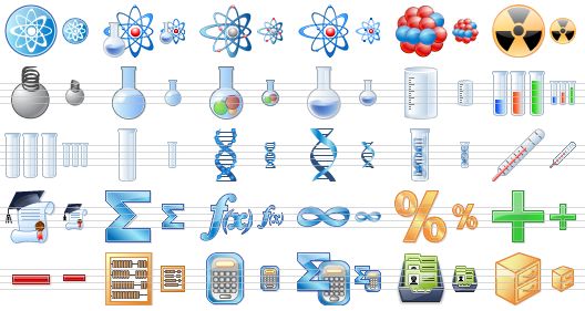 528x281 Science Toolbar Icon Pack