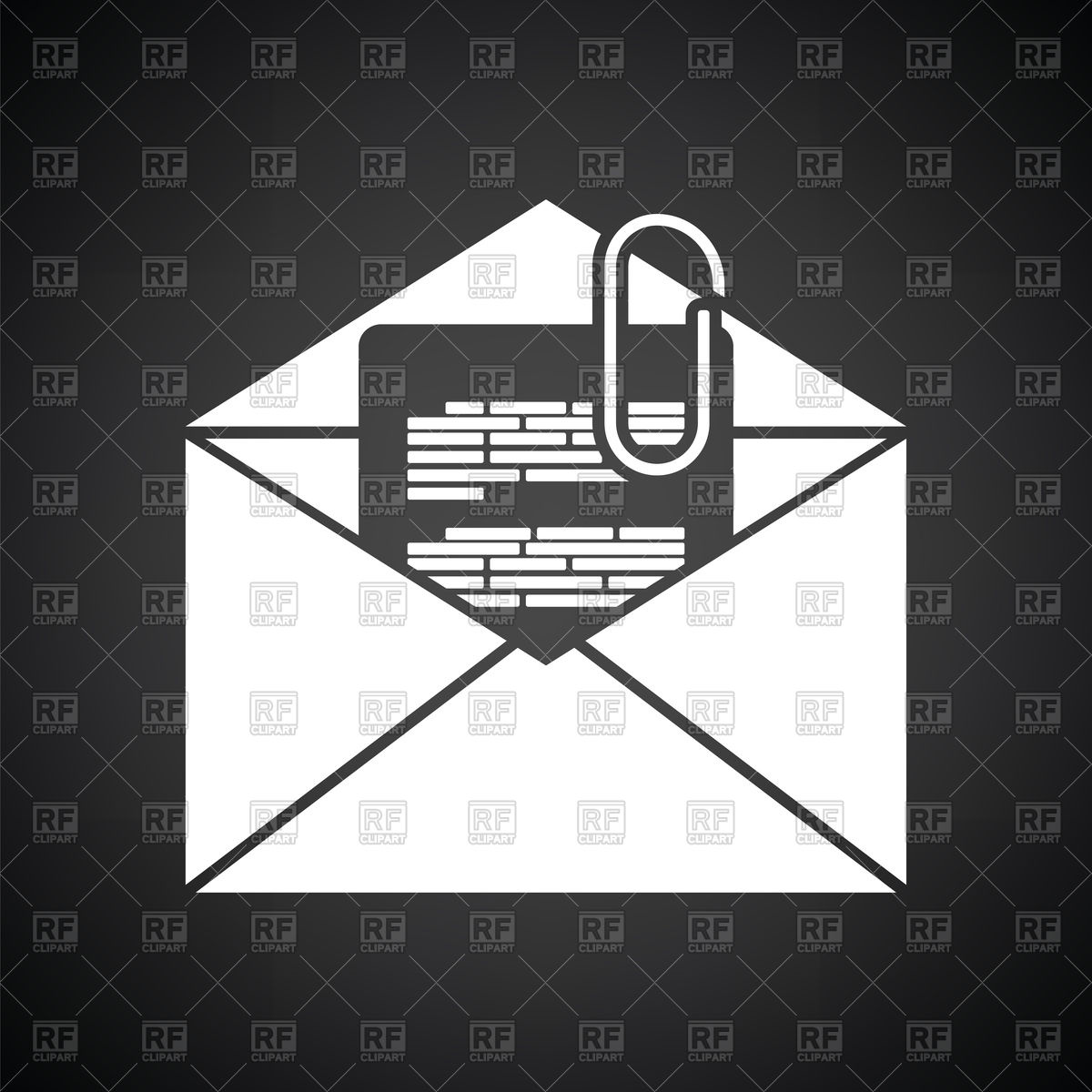 1200x1200 Mail With Attachment Icon