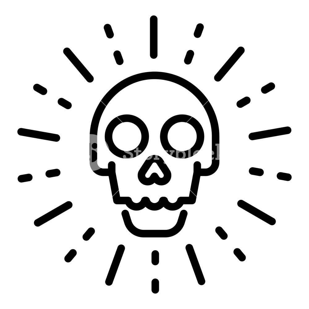 1000x1000 Sudden Cyber Attack Icon Outline Sudden Cyber Attack Vector Icon