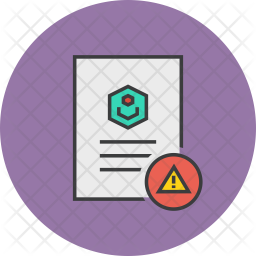 256x256 Attention Icon Of Colored Outline Style