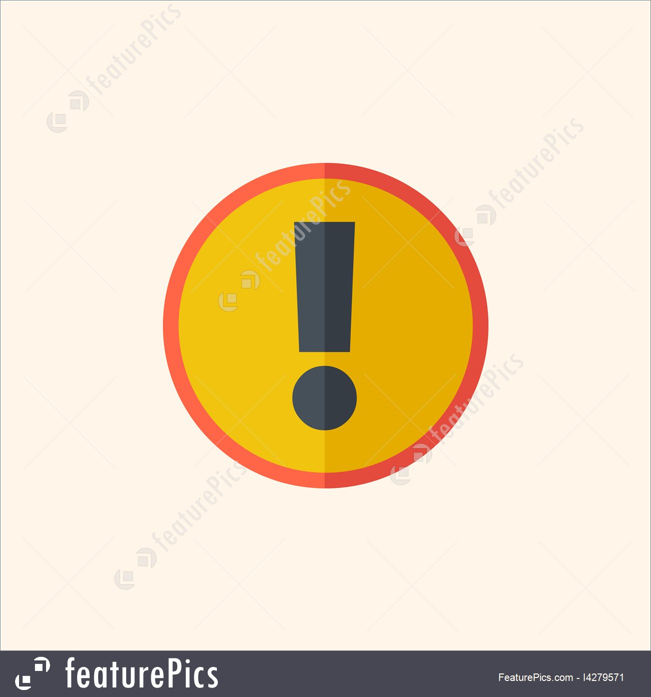1300x1392 Illustration Of Attention Flat Icon