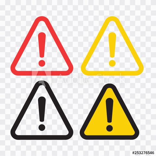 500x500 Warning Icon Vector The Attention Icon Danger Symbol Alert Icon