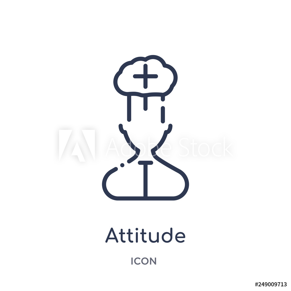 1000x1000 Photo Art Print Attitude Icon From Startup Outline Collection