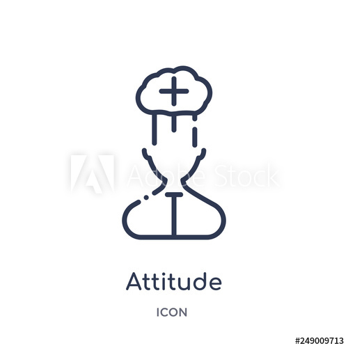 500x500 Attitude Icon From Startup Outline Collection Thin Line Attitude