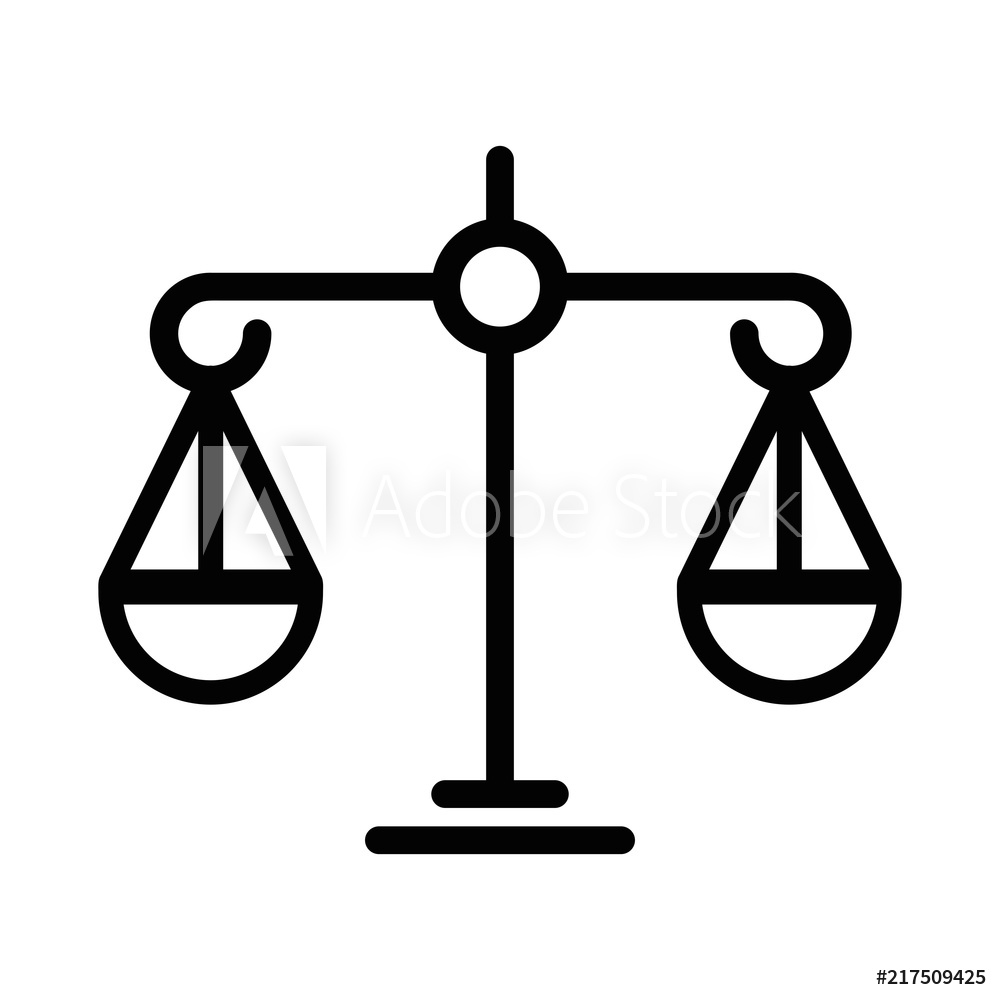 1000x1000 Photo Art Print Justice Scale Logo Law Icon Attorney Symbol