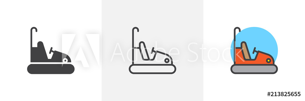 1000x333 Photo Art Print Bumper Cars Attraction Icon Europosters