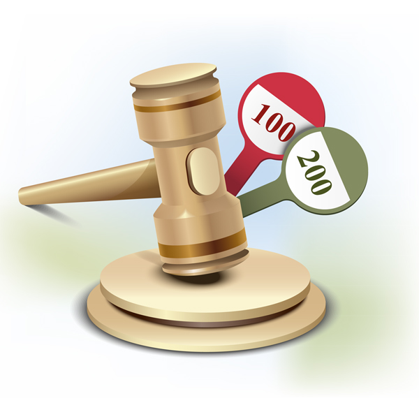 600x600 How To Illustrate An Auction Gavel Icon
