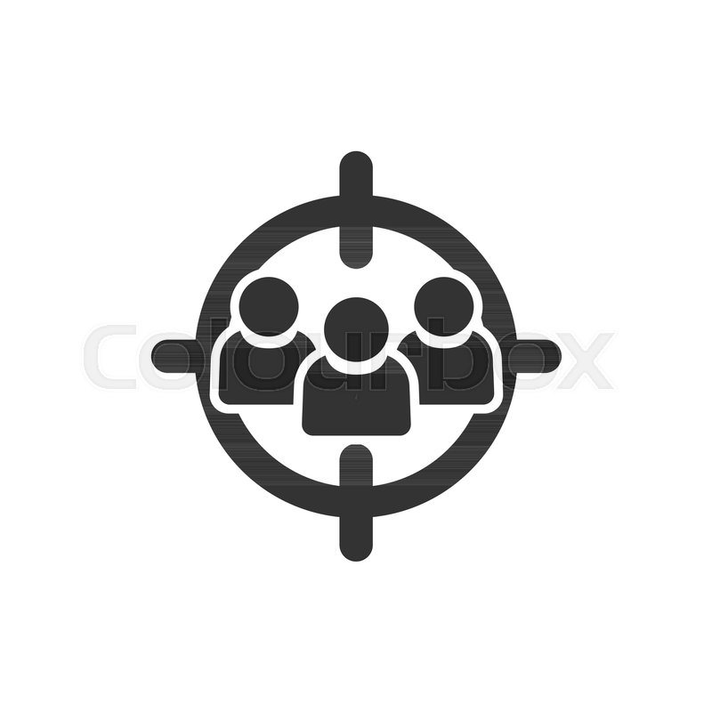 Target Audience Icon In Flat Style Stock Vector Colourbox 800x800 Target Audience Icon In Flat Style Stock Vector Colourbox