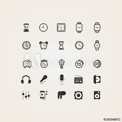 500x500 Clock Audio Icon