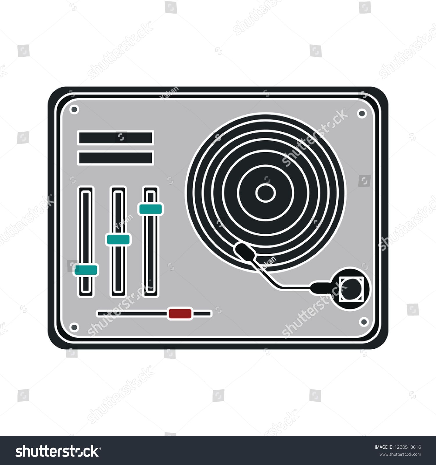 Vector Audio Mixer Isolated Icon 1500x1600 Vector Audio Mixer Isolated Icon