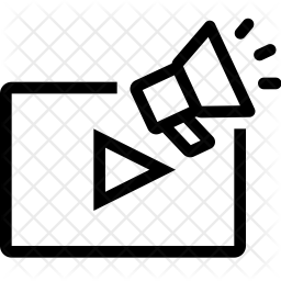 256x256 Video Marketing Icon Of Line Style