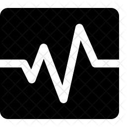 256x256 Audio Wave Icon Of Glyph Style