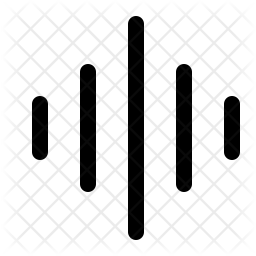256x256 Audio Wave Icon Of Line Style