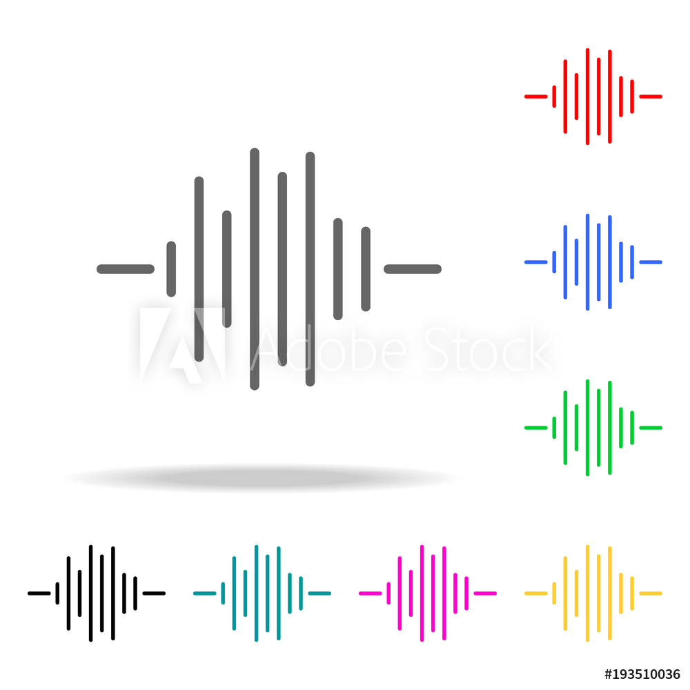 1000x1000 Fotografie, Obraz Sound Audio Wave Or Soundwave Line Icon