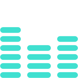 256x256 Free Turquoise Audio Wave Icon