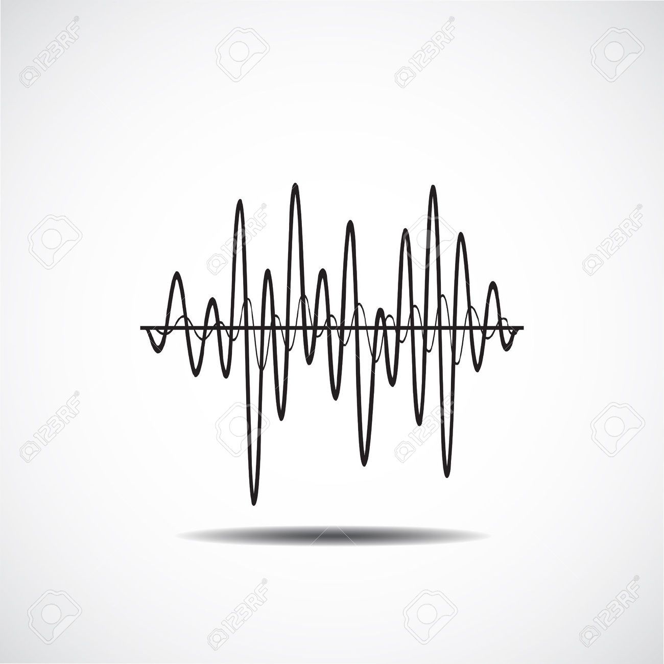 1300x1300 Stock Vector Form Studios Waves Icon, Sound Waves, Icon Set
