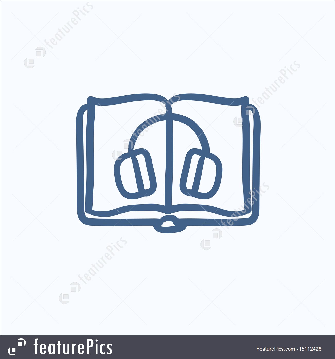 1300x1392 Audiobook Sketch Icon Illustration
