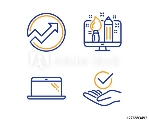 500x405 Audit, Creative Design And Laptop Icons Simple Set Approved Sign