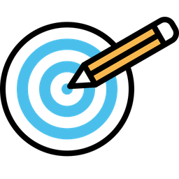 256x256 Business, Goal, Target, Vision, Auditory Icon Of Colored Outline