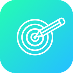 256x256 Business, Goal, Target, Vision, Auditory Icon Of Line Style