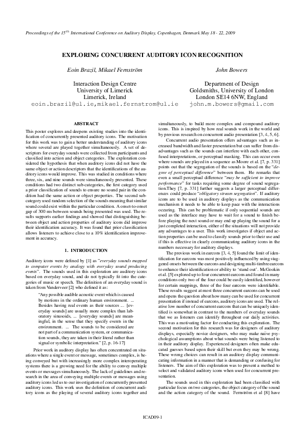 595x842 Pdf Exploring Concurrent Auditory Icon Recognition Mikael