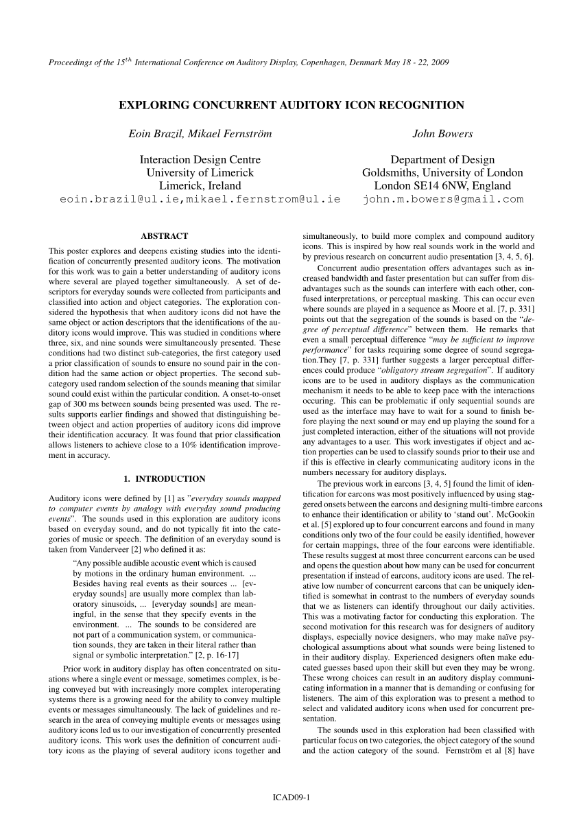 850x1202 Pdf Exploring Concurrent Auditory Icon Recognition