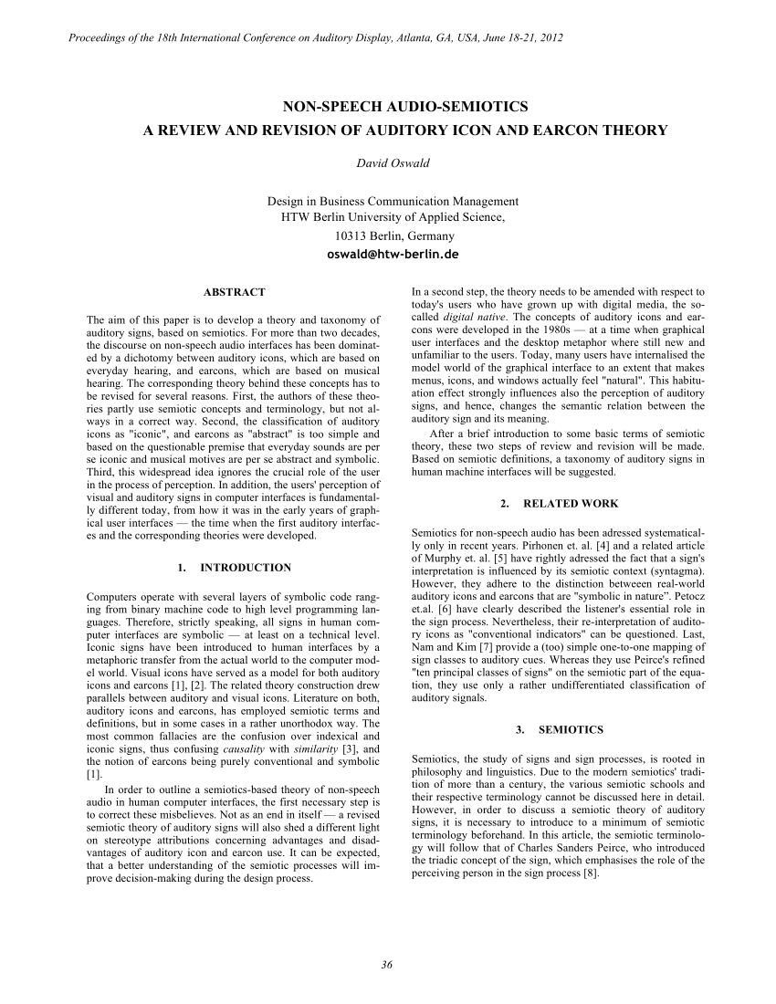 850x1100 Pdf Non Speech Audio Semiotics A Review And Revision Of Auditory