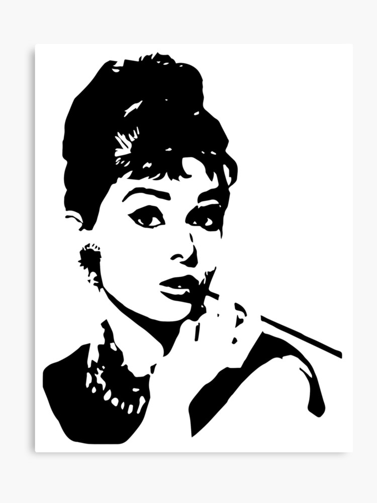 750x1000 Portrait Of Audrey Hepburn Hollywood Icon Canvas Print