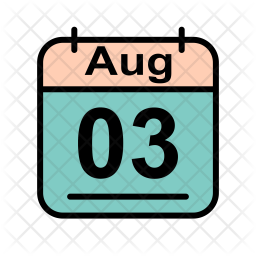 256x256 August Icon Of Colored Outline Style