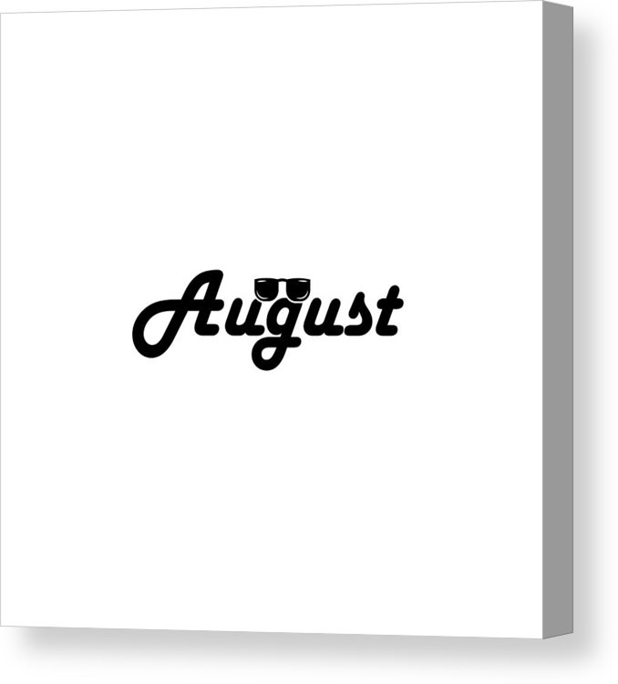 678x750 August Icon Written Name Of The Month With Different Elements