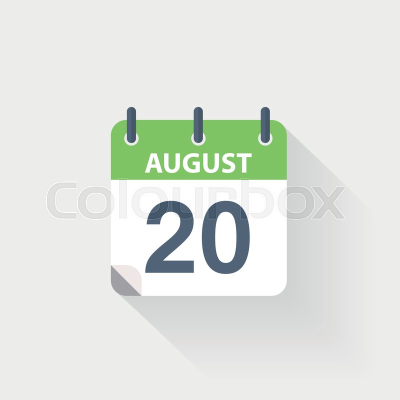 800x800 August Calendar Icon On Grey Stock Vector Colourbox