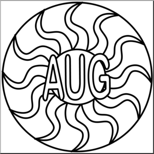304x304 Clip Art Month Icon August Bampw I Abcteach
