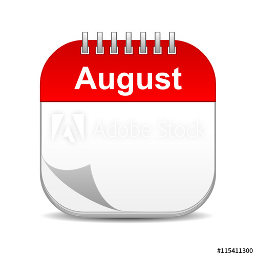 500x500 August Calendar Icon