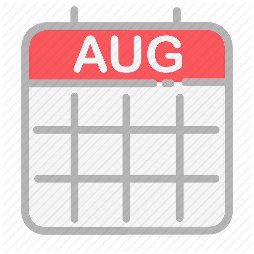 512x512 August, Calendar, Date, Dates, Month, Numbers, Ui Icon