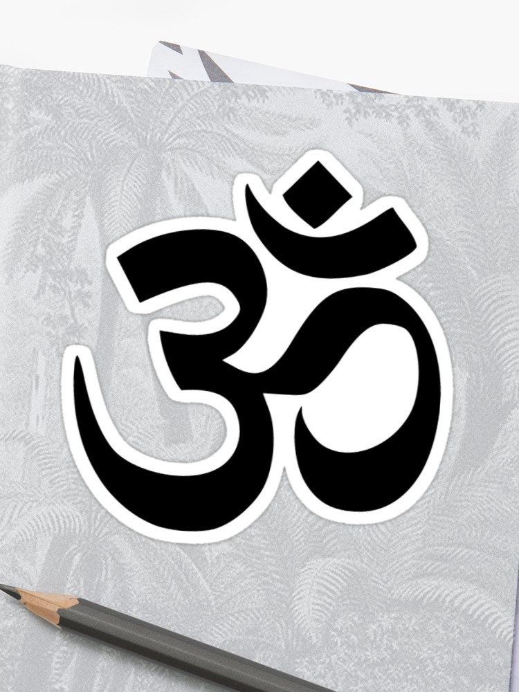 750x1000 Om Or Aum Symbol, A Spiritual Icon In Hindu Religion In Black