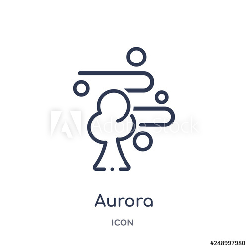 500x500 Aurora Icon From Weather Outline Collection Thin Line Aurora Icon