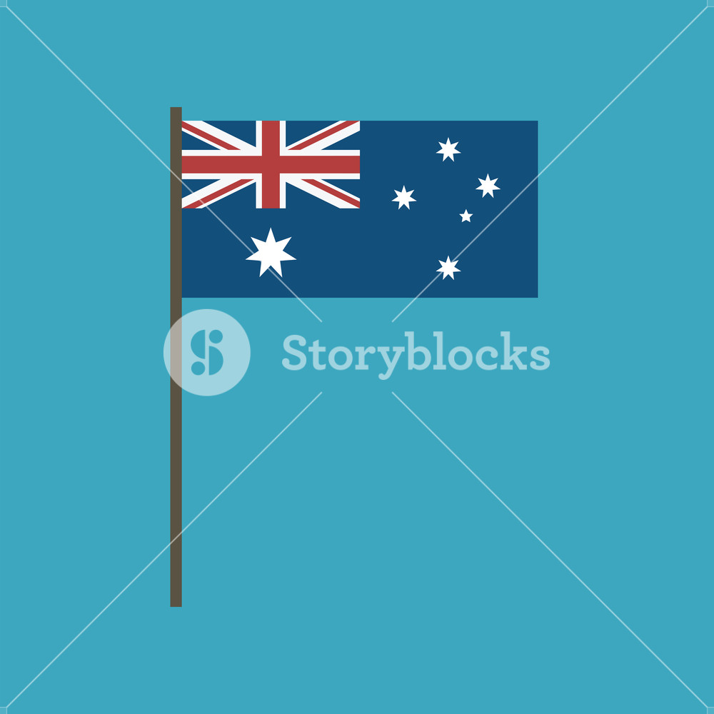 Australia Flag Icon In Flat Design Independence Day Or National 1000x1000 Australia Flag Icon In Flat Design Independence Day Or National