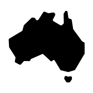 300x300 Australia Icon Transparent Black