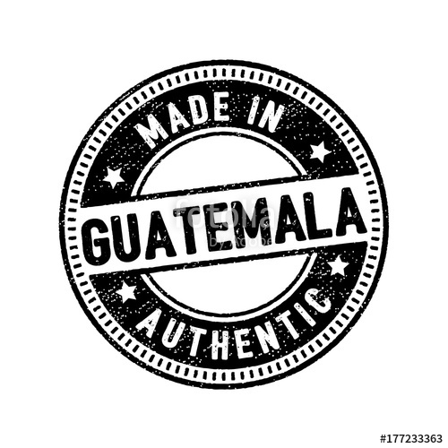 500x500 Made In Guatemala Authentic Rubber Stamp Icon Stock Image