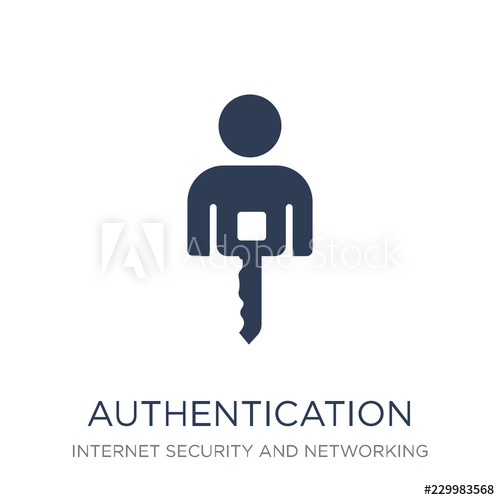 500x500 Authentication Icon Trendy Flat Vector Authentication Icon