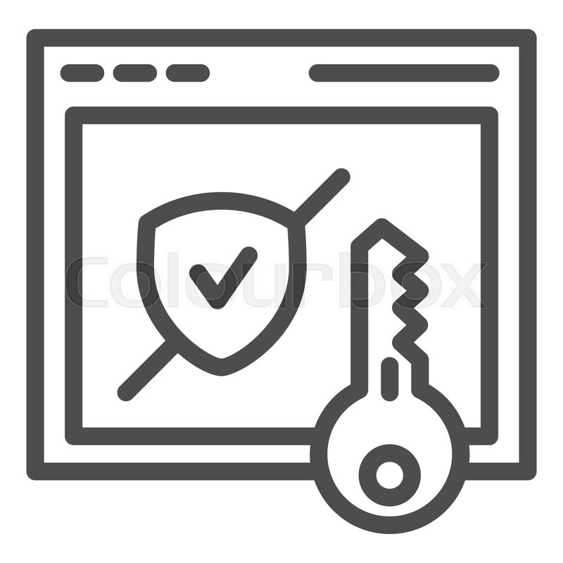 800x800 Verified Secure Site Line Icon Stock Vector Colourbox