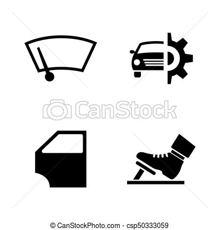 450x470 Auto Parts Simple Related Vector Icons Auto Parts Simple