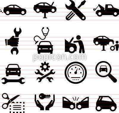 400x379 Car Repair Icons