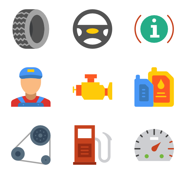 600x564 Car Parts Icon Packs