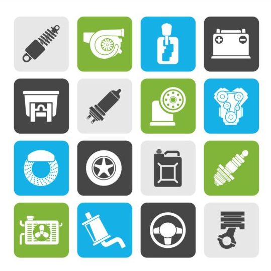 539x539 Car Parts Icons Set Free Download