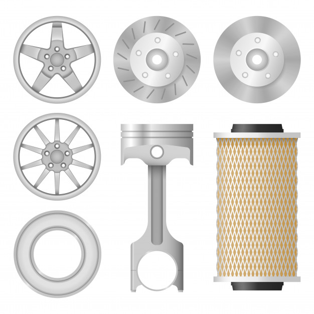 626x626 Set Auto Parts Icon Collection For Car Repair Vector Premium