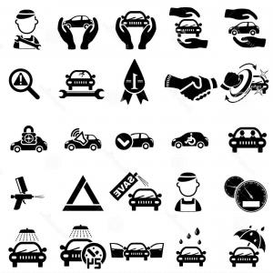300x300 Car Inspection And Auto Repair Vector Icon Set Gm Catchsplace