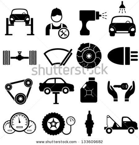 450x470 Car Maintenance And Repair Icon Set