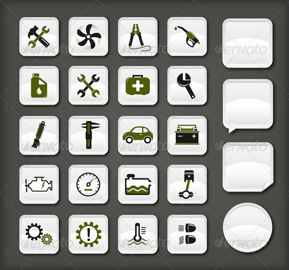 590x552 Automotive Service Icons Images